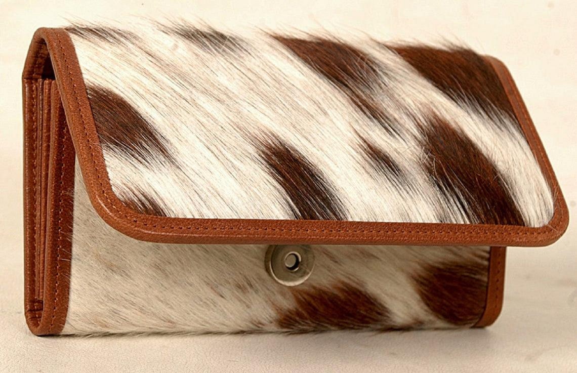100 Real Cowhide Wallet Real Leather Hair ON Western Ladies Etsy