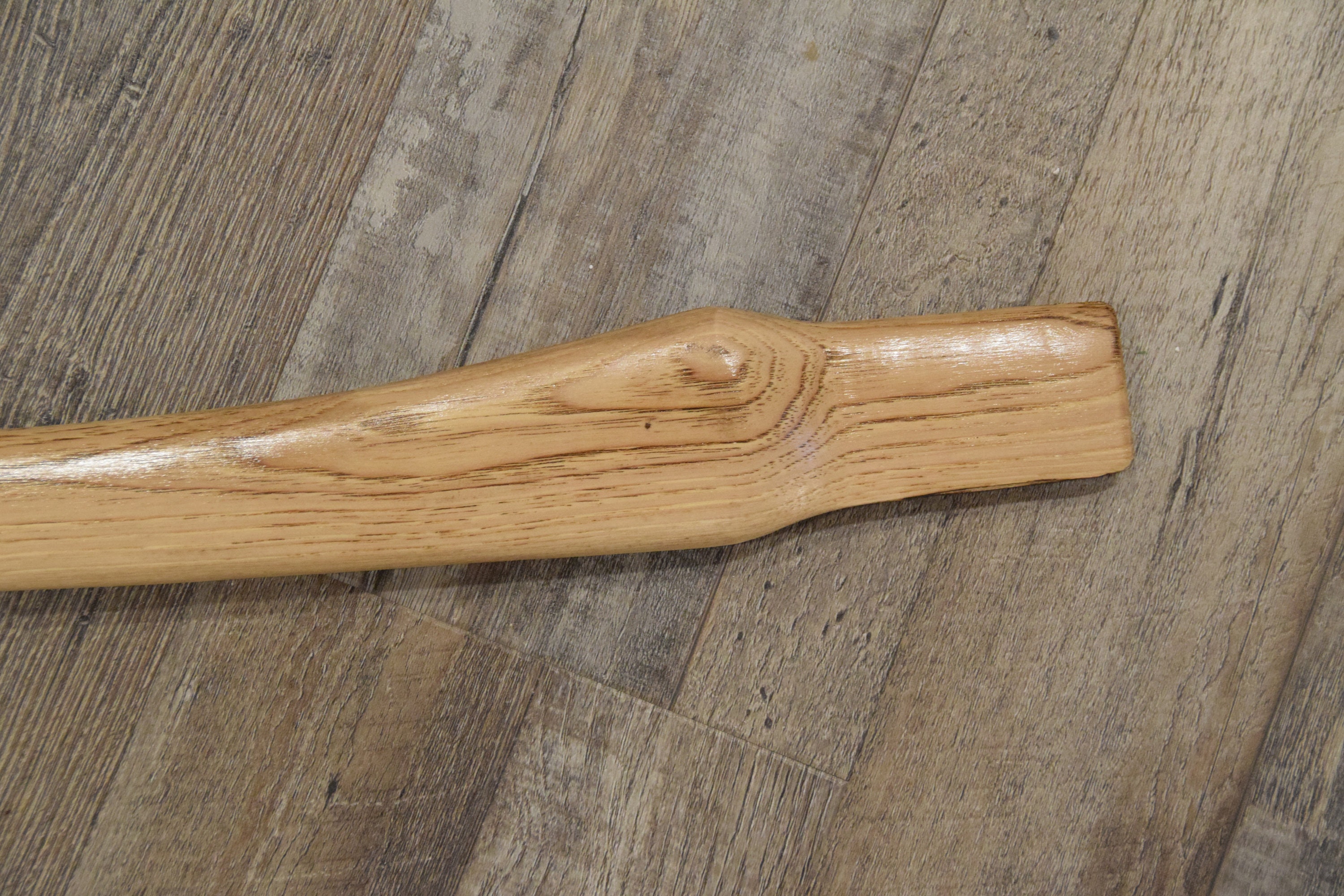 Hickory 28 Single Bit Boys Bent AXE HANDLE ~ Fire Finished & Lacquered