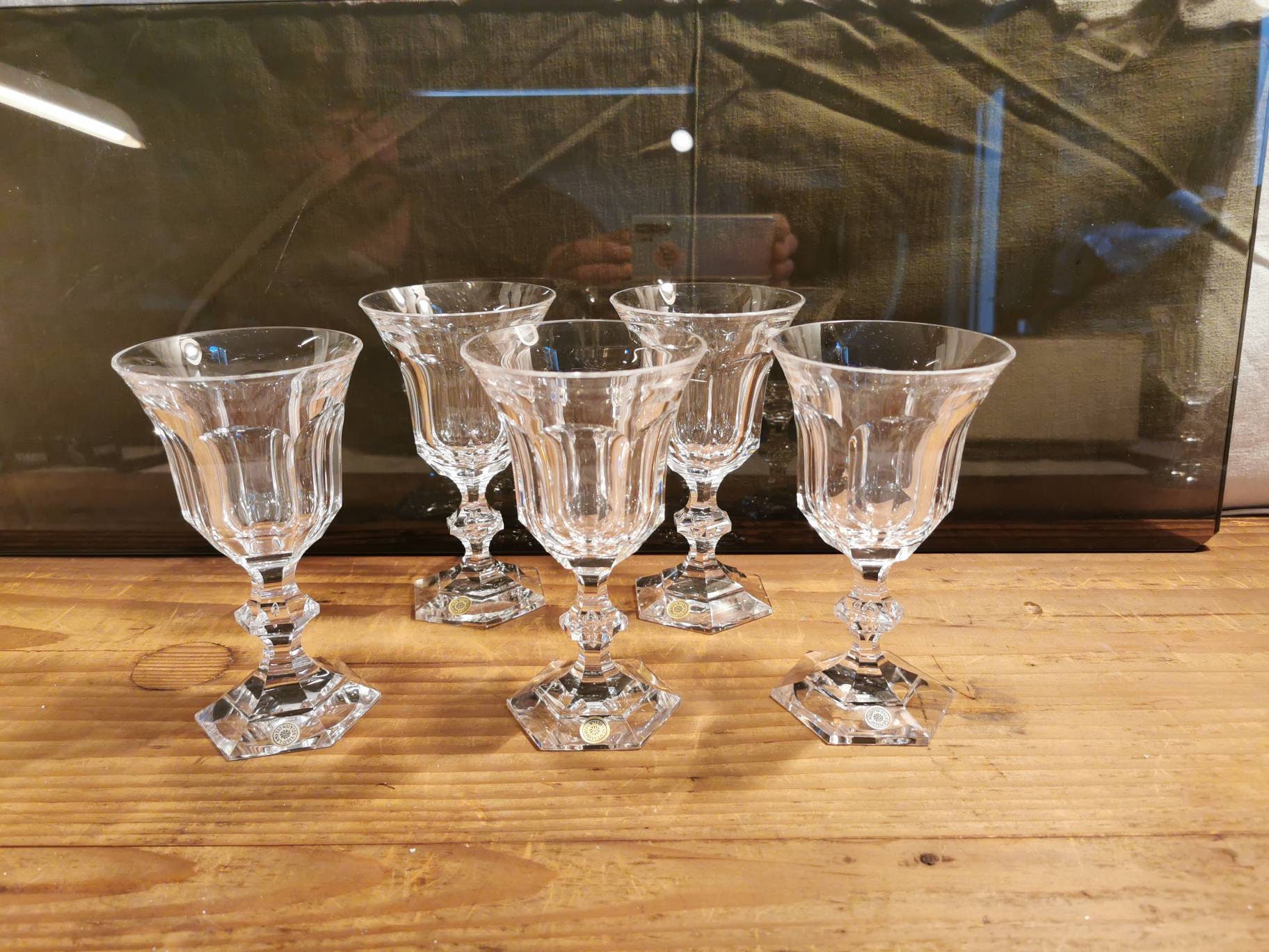 5 Verres à Eau Cristal Val Saint Lambert Modèle Metternicht