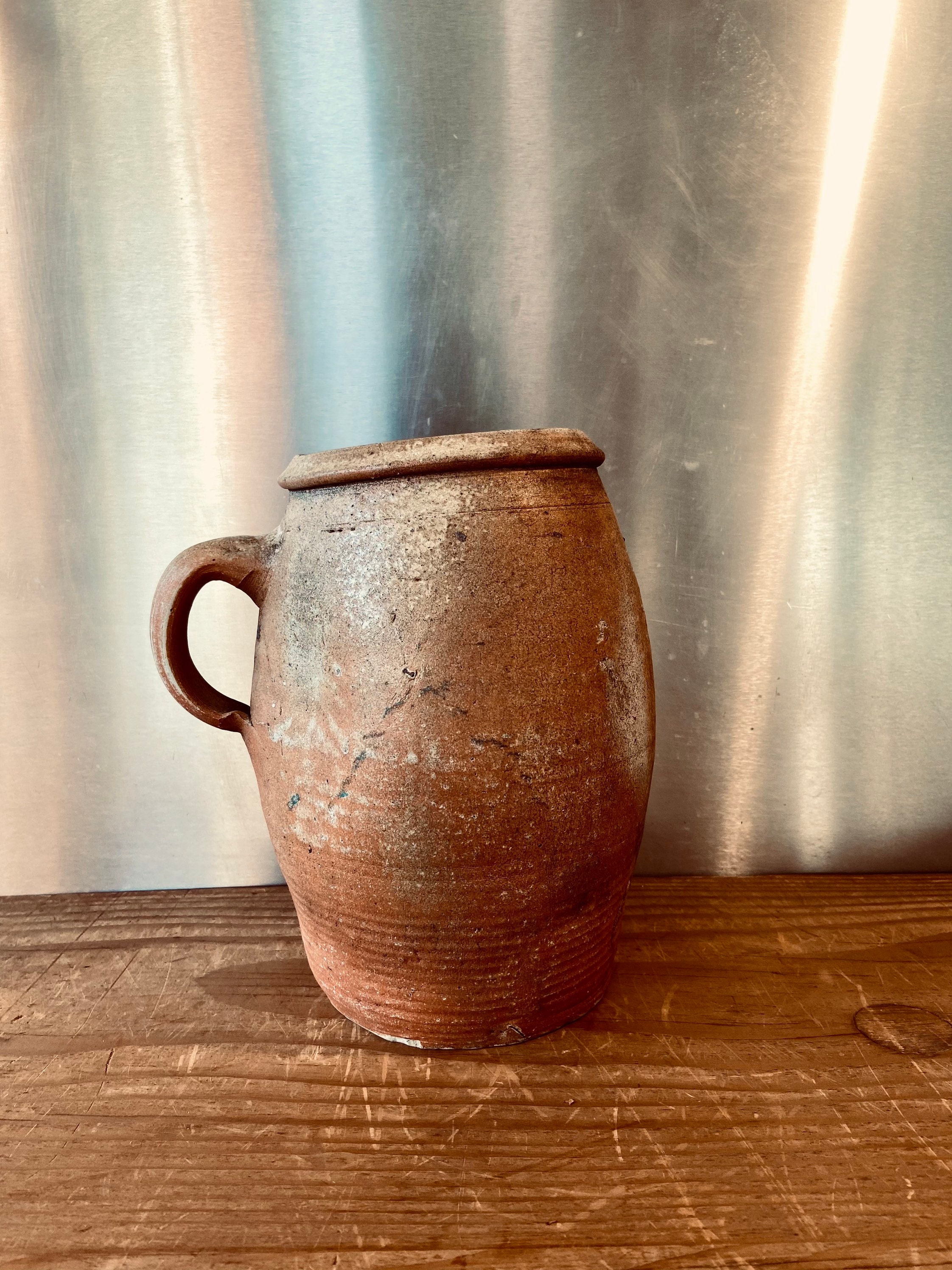 Pot en Grès/French Vintage Salt Pot Kitchen Old