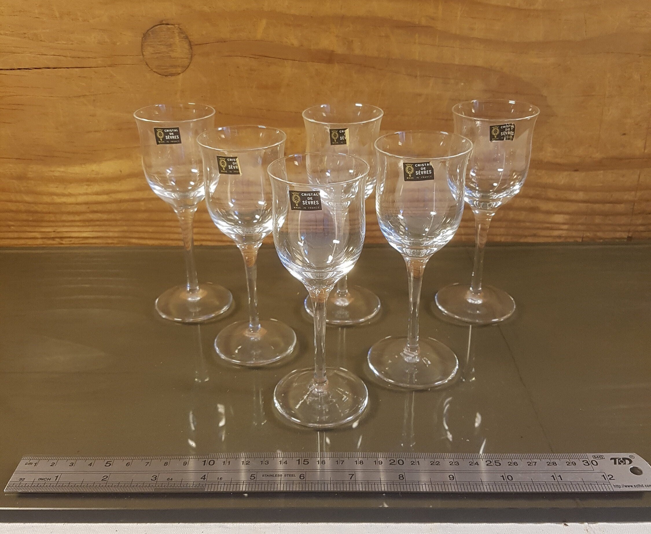 10 Verres Français en Cristal de Sèvres Modèle St Germain N4