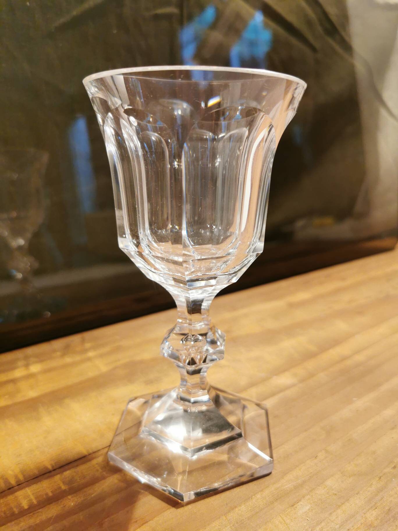 1 Verre à Vin Rouge Cristal Val Saint Lambert Modèle Metternicht