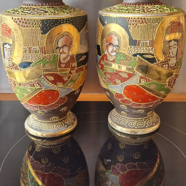 Paire de vase De Satsuma Japonais