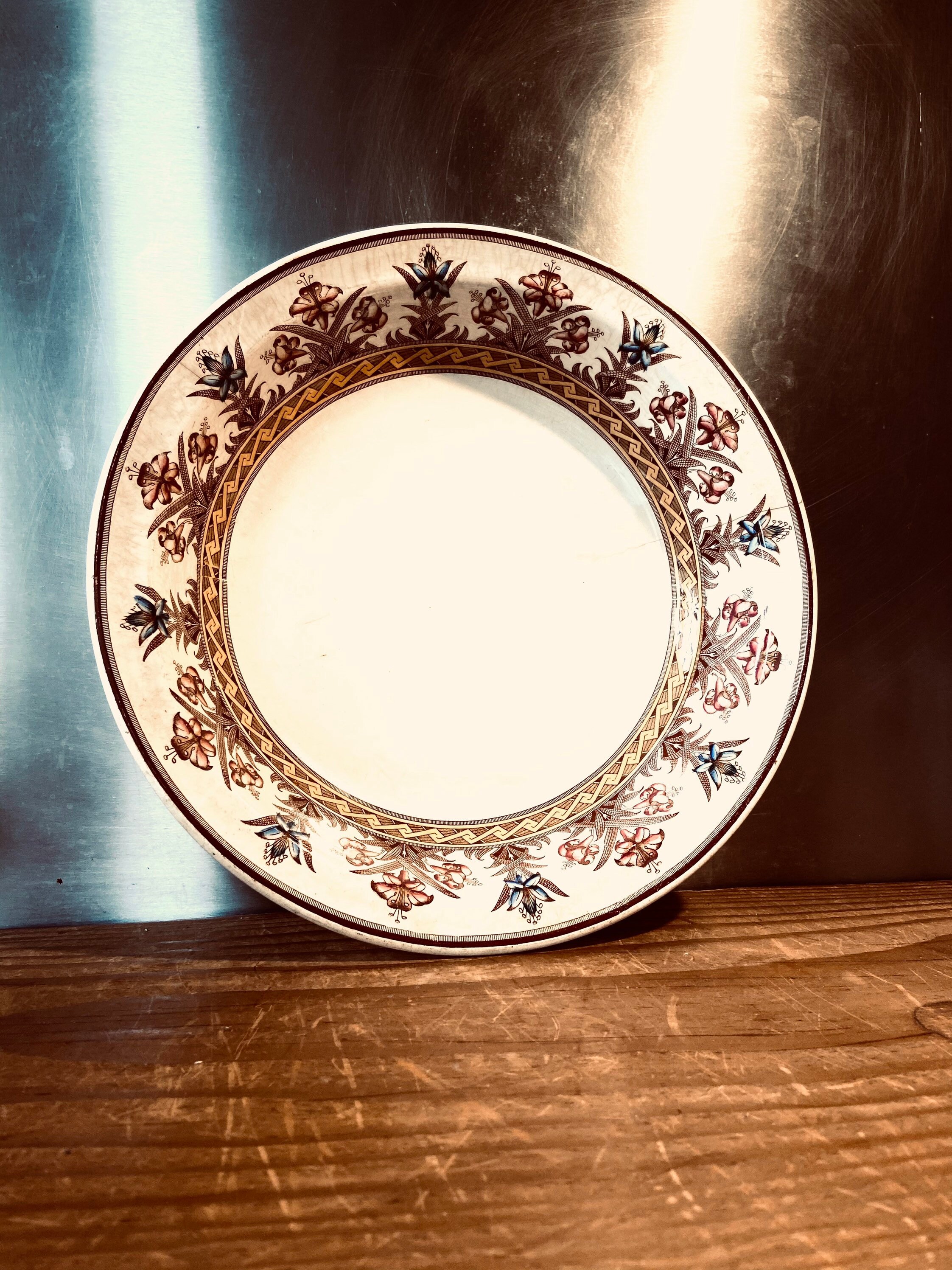 Plat à Hors d'œuvre Derby/Faïence de Sarreguemines /1870