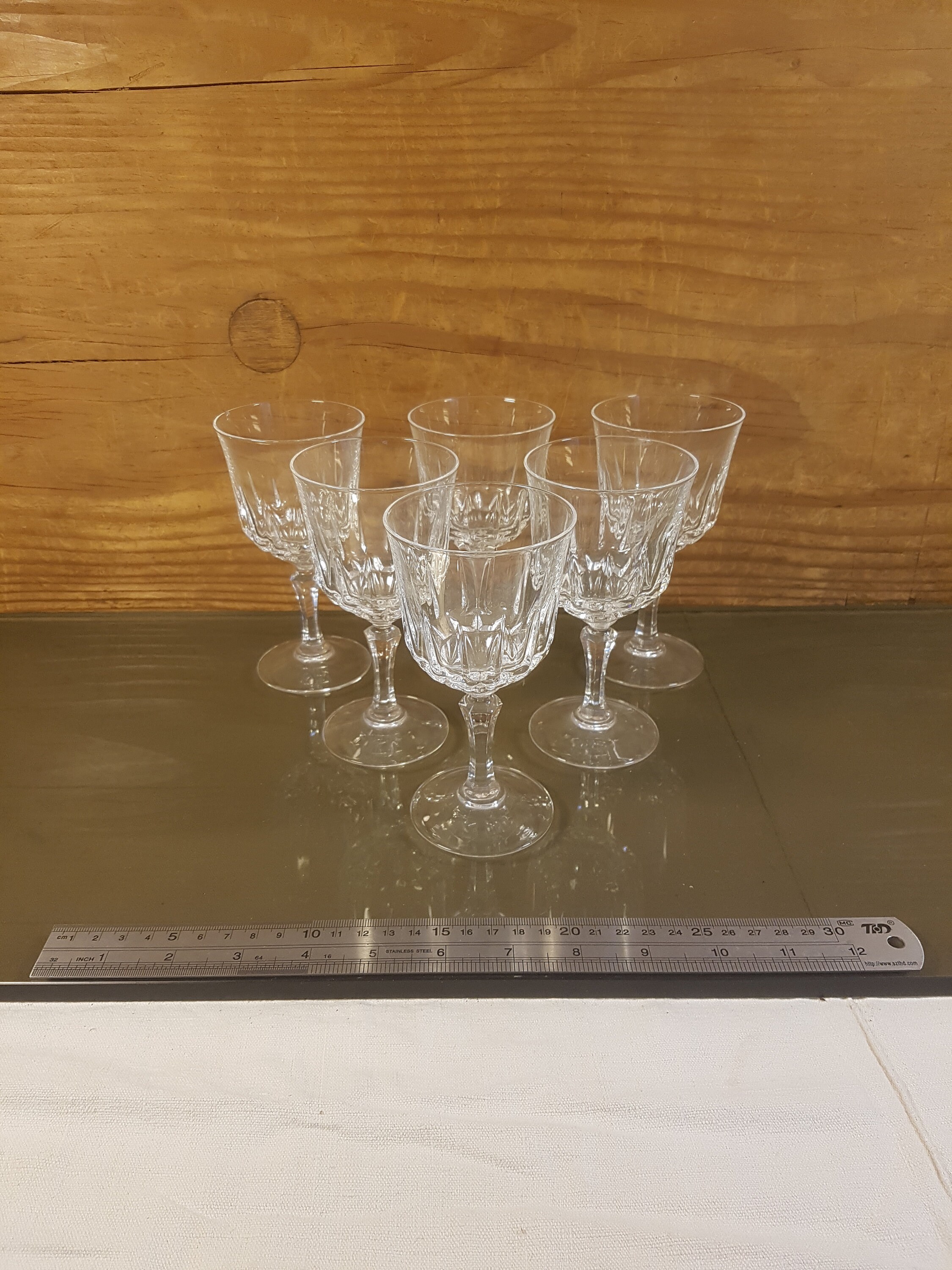 6 Verres Cristal d'arque Verre A Vin N3