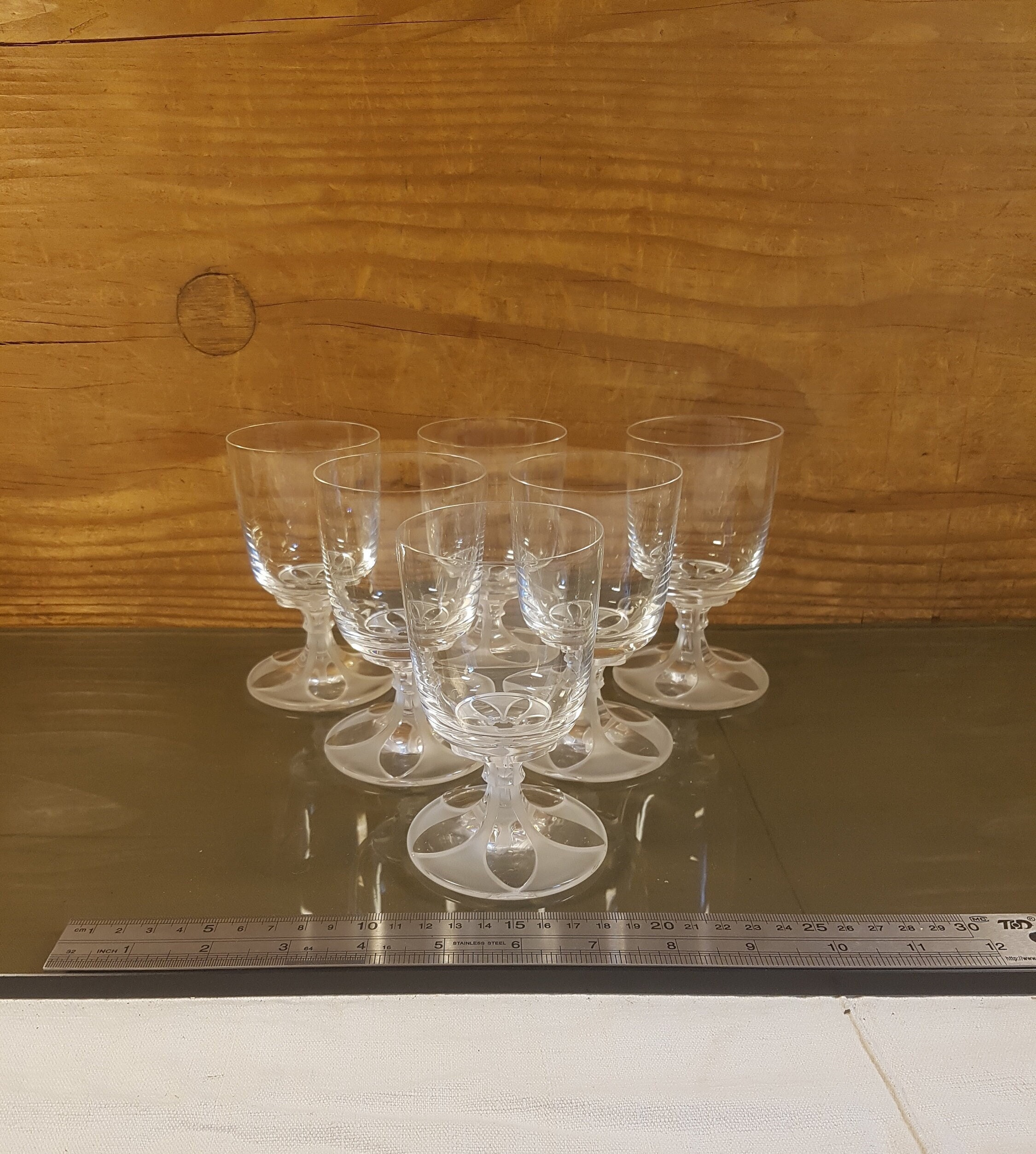 6 Verres Français en Cristal de Lalique Modèle Valençay N4