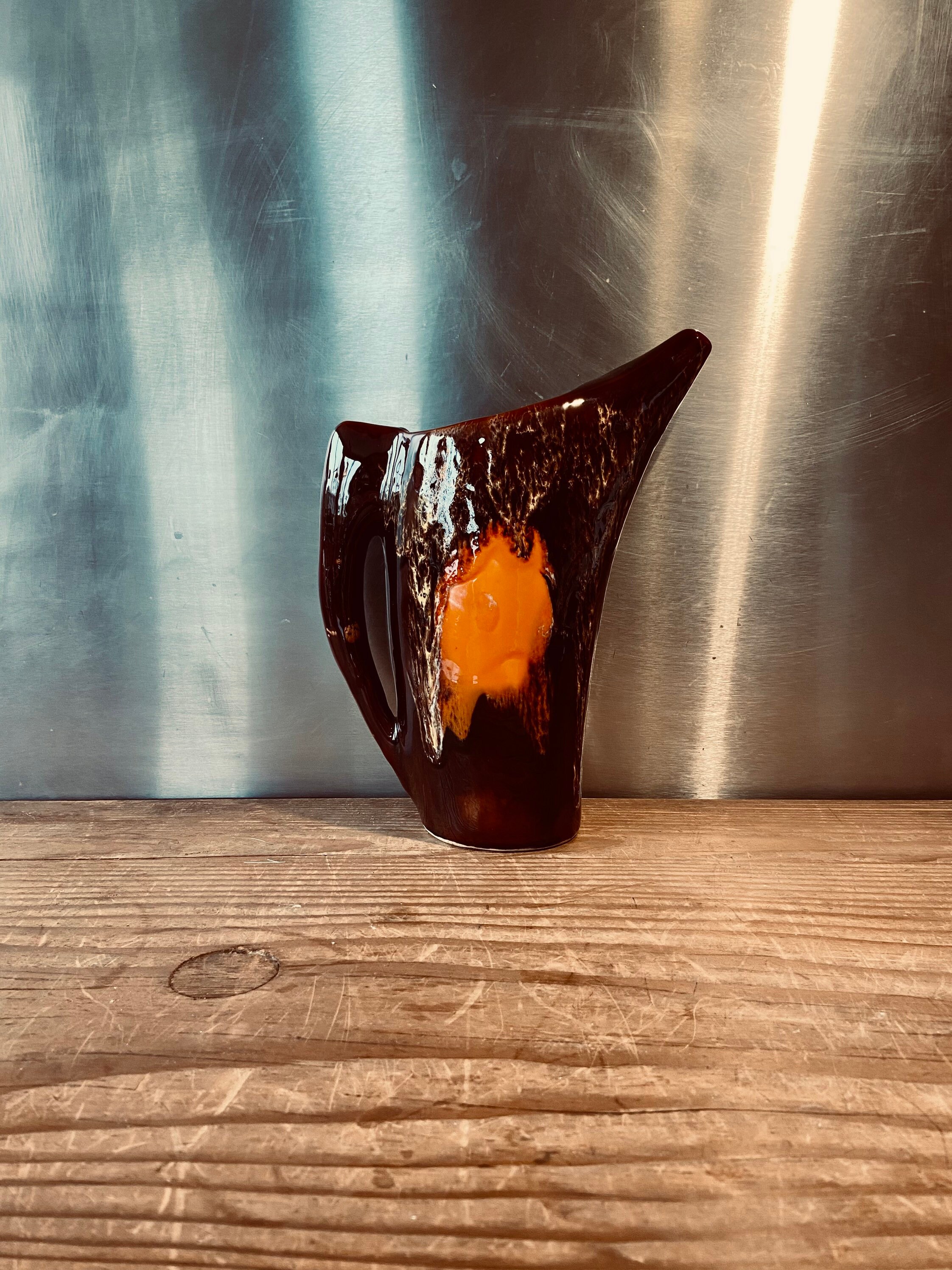 Pichet à La Fois Design et Ancien Signé Vallauris en Céramique Parfait État Les Couleurs Sont Magnif