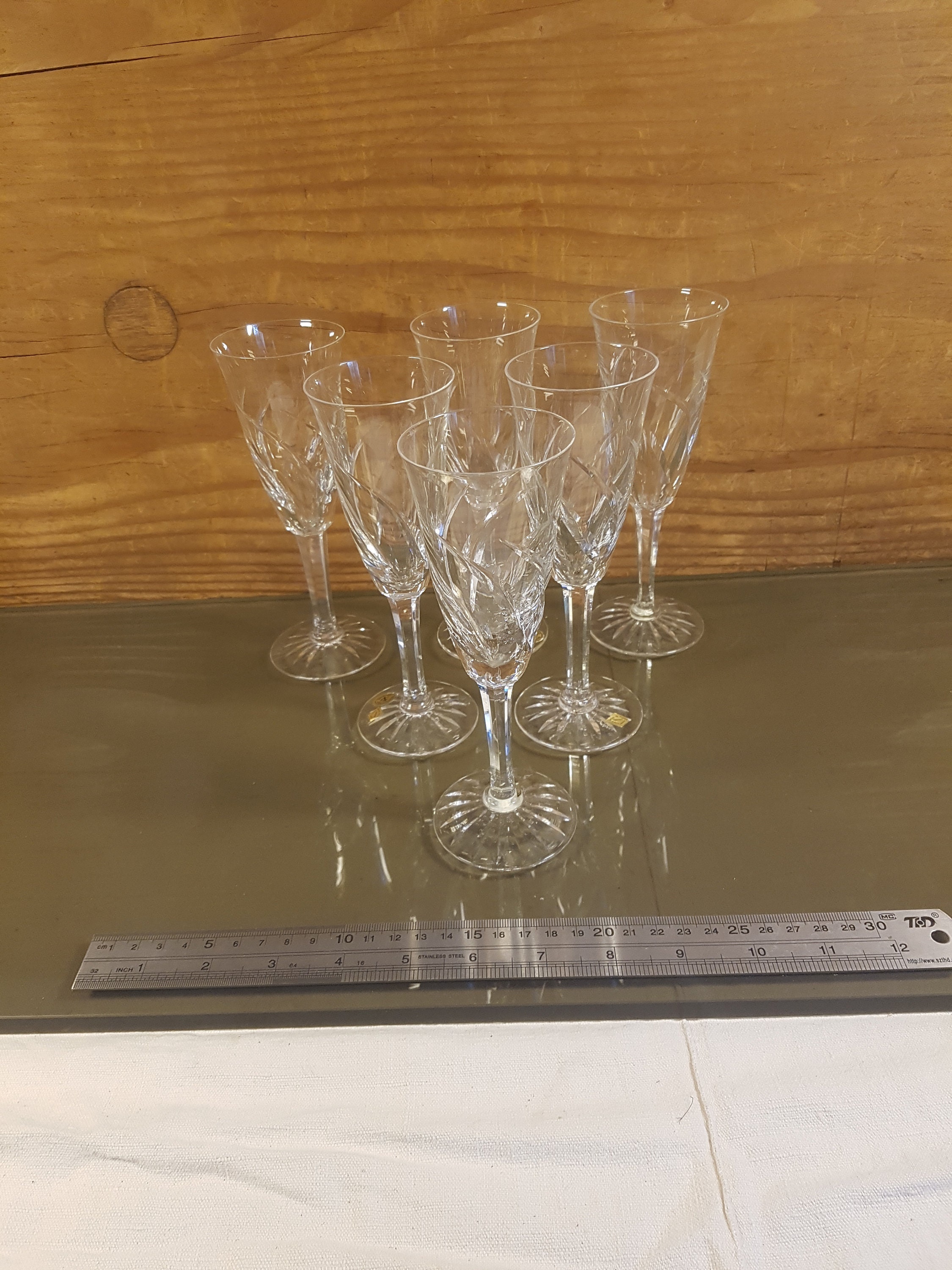 Verres en Cristal Francais de Lorraine , Flûtes à Champagne