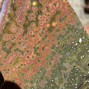 Ocean Jasper Lapidary Slab natural stone not polished for cabbing