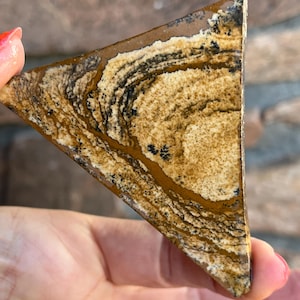 Immagine Jasper Lapidary Slab pietra naturale non lucidata per cabbazione Rolling Hills