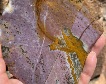 River Jasper Lapidary Slab natural stone not polished for cabbing