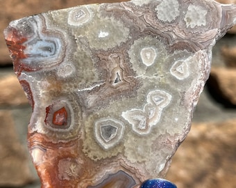 Old Fashioned Lace Agate crazy Lapidary Slab natural stone not polished for cabbing