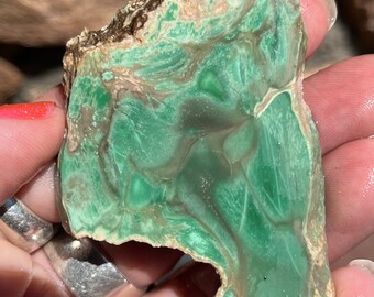 Variscite Lapidary Slab natural stone not polished for cabochons