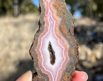 Purple Passion Agate Lapidary Slab natural stone not polished for cabbing