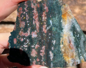 Ocean Jasper Lapidary Slab natural stone not polished for cabbing