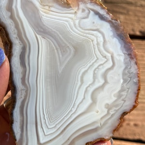 Moroccan Banded Agate Lapidary Slab natural stone not polished for cabbing