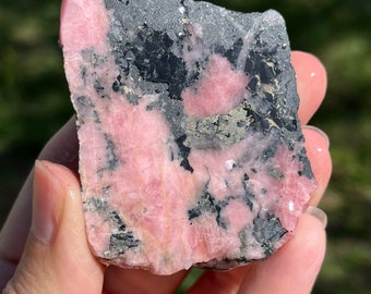 Rhodochrosite Lapidary Slab natural stone not polished for cabbing