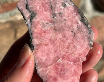 Rhodochrosite Lapidary Slab natural stone not polished for cabbing