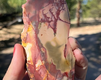 Mookaite Jasper Lapidary Slab natural stone not polished for cabbing