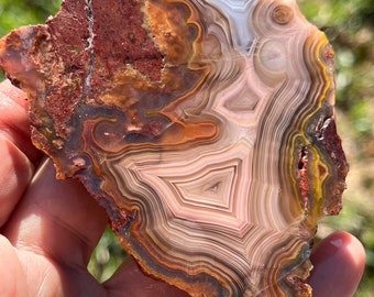 Laguna Agate Lapidary slab natural stone not polished for cabbing AAA