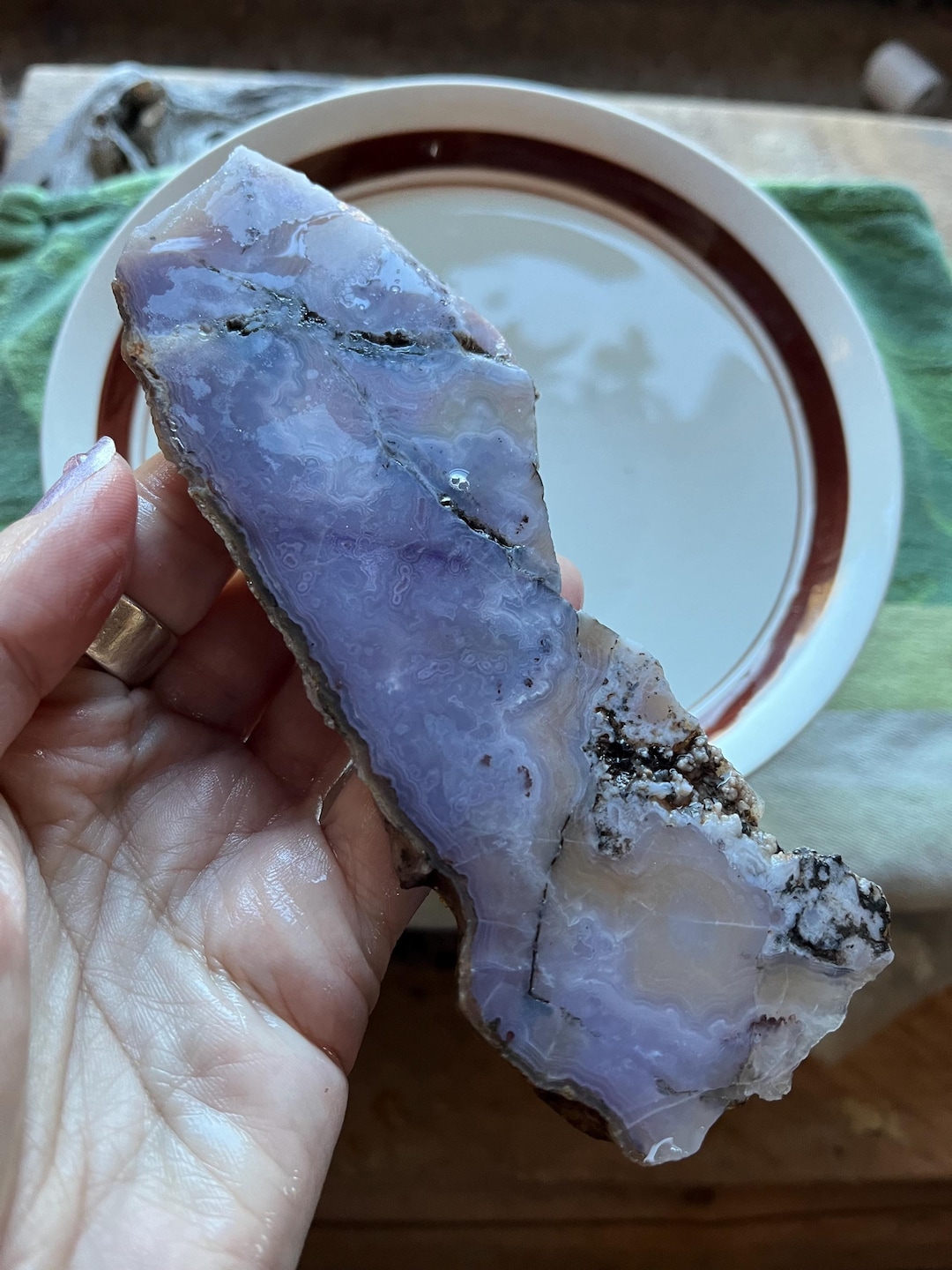 Aztec Lace Mexican Agate Rare Lapidary Slab Natural Stone Not Polished ...