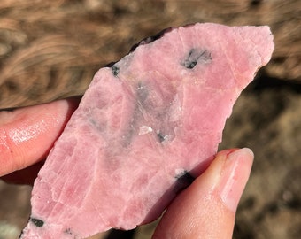 Rhodochrosite Lapidary Slab natural stone not polished for cabbing