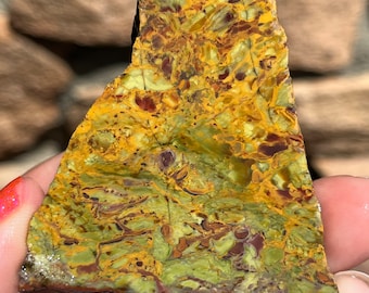 Kaleidoscope Jasper Lapidary Slab natural stone not polished for cabbing