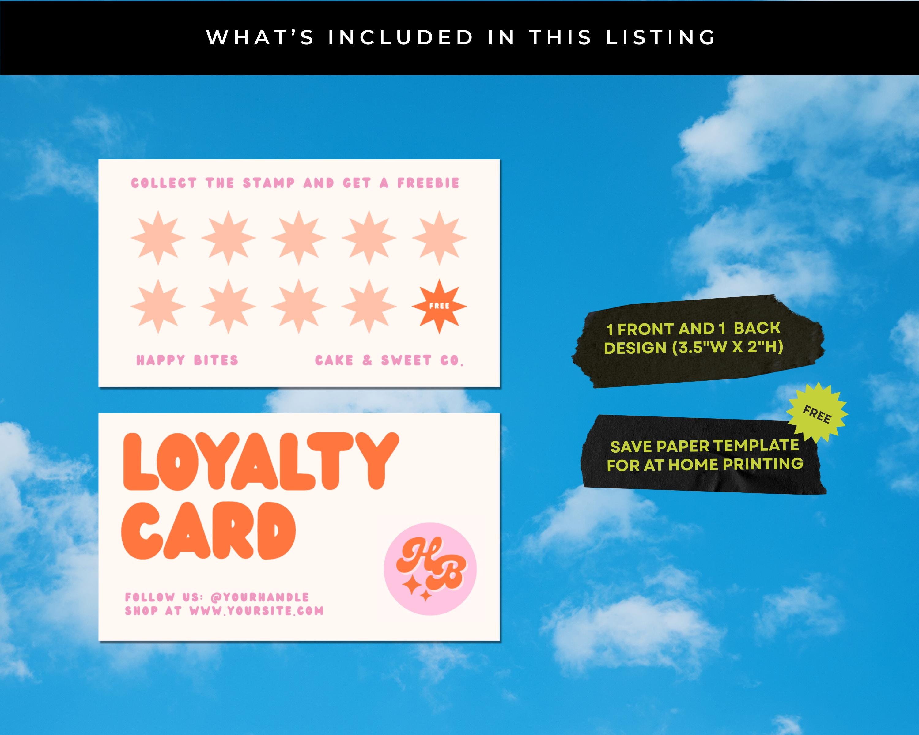 Editable Loyalty Card Template for Small Business Templates Editable ...
