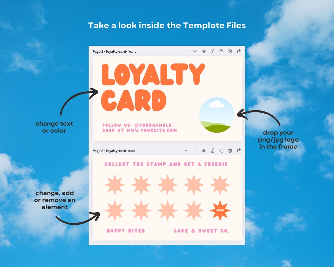 Editable Loyalty Card Template for Small Business Templates Editable ...