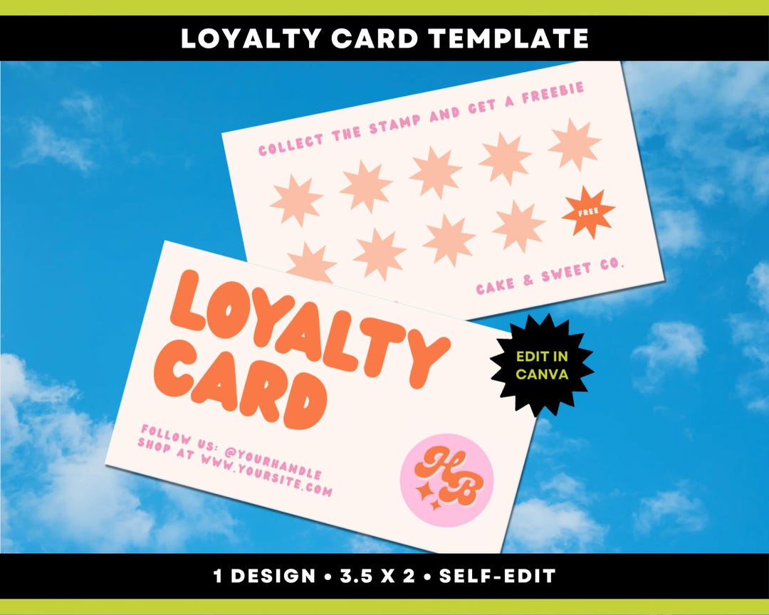 Editable Loyalty Card Template for Small Business Templates Editable ...