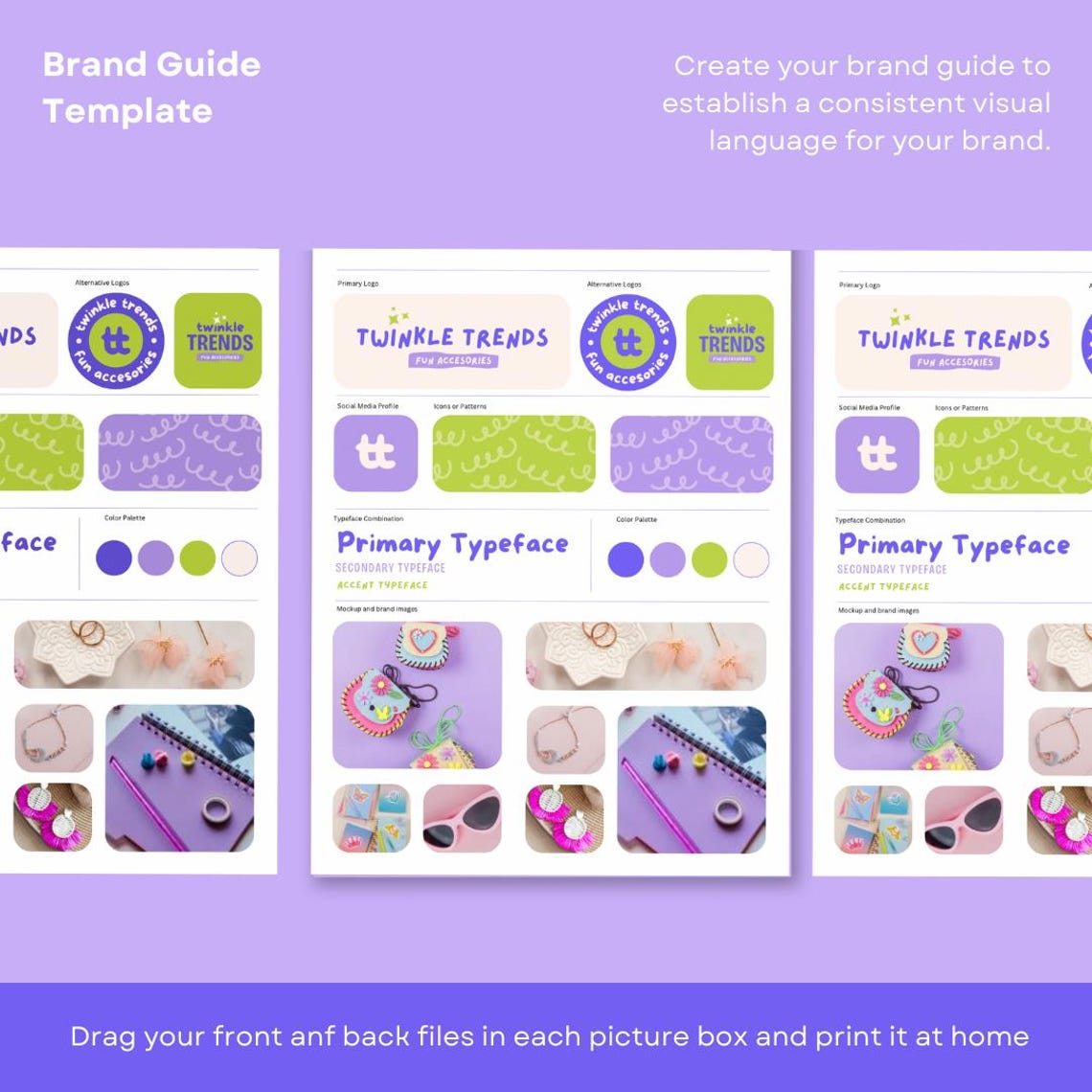 Colorful Logo Editable Template in Canva, Fun Brand Design for Small ...