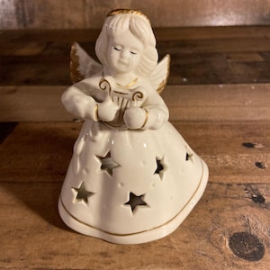 Star angel with tea light