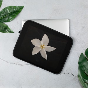 Laptop Sleeve: Aloha Plumeria Flower