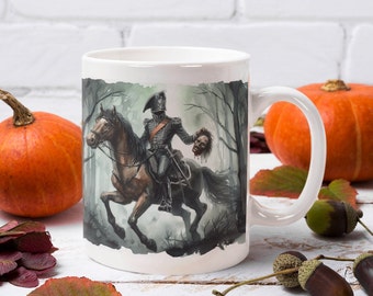 Headless Horseman Legend of Sleepy Hollow Mug. Washington Irving Novel Movie Fan Gift 11oz Coffee Mug