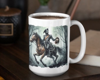 Headless Horseman Legend of Sleepy Hollow Mug. Washington Irving Short Story Novel Movie Fan Gift 15oz Coffee Mug
