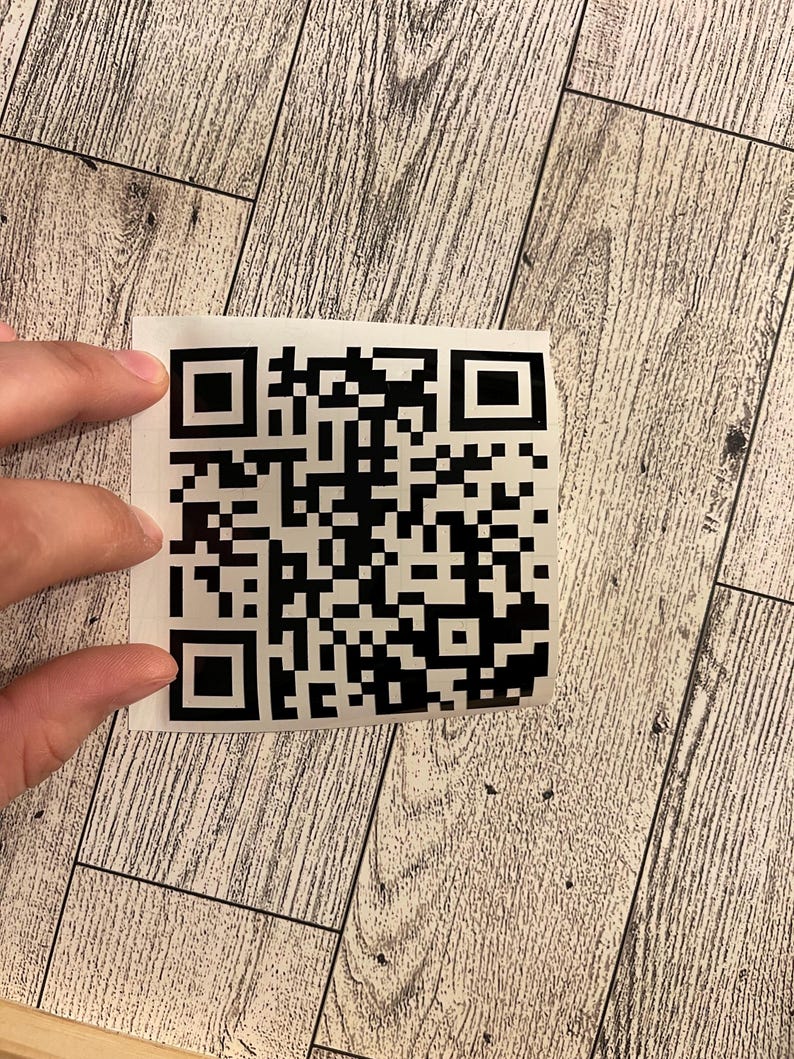 Rick Roll QR Code Decal the Ultimate Troll - Etsy