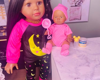 8 inch doll onesie set