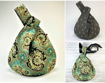 japanese knot bolsa with square bottom