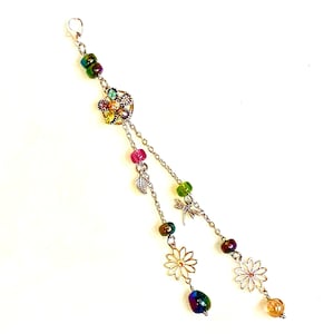 Bohemian Flower Purse Jewelry Charm | Purse Charm | Bag Charm | Backpack Charm