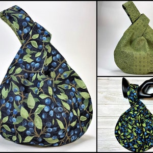 Crushed velvet Japanese Knot Bag wrist bag purse handmade Crushed velvet Japanese Knot Bag wrist bag purse handmade