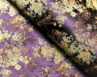 Gold Floral on Plum Brocade Japanese Style Knot Bag | Size Small | Evening ~ Bridal ~ Special Occasion ~ Gift | Premium Fabric