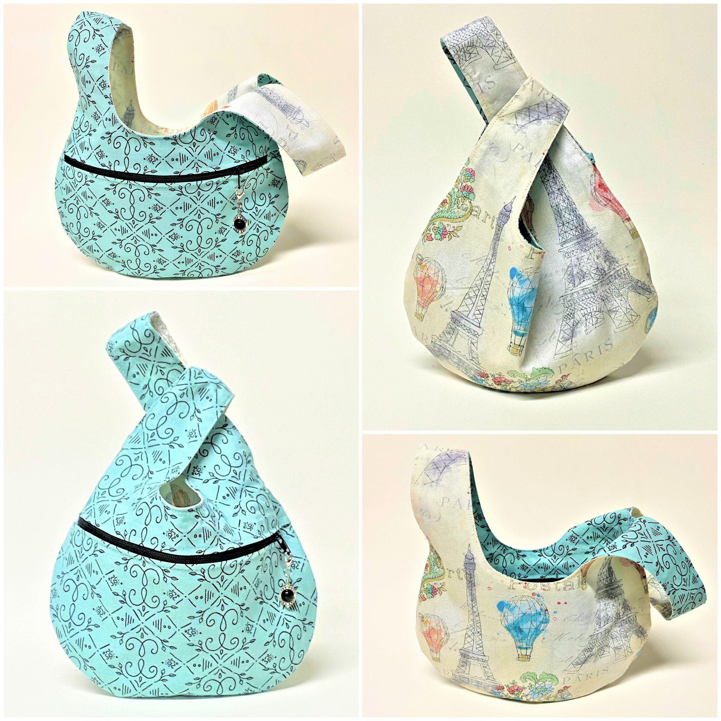Paris Japanese Style Knot Bag | Optional Pocket | Fun