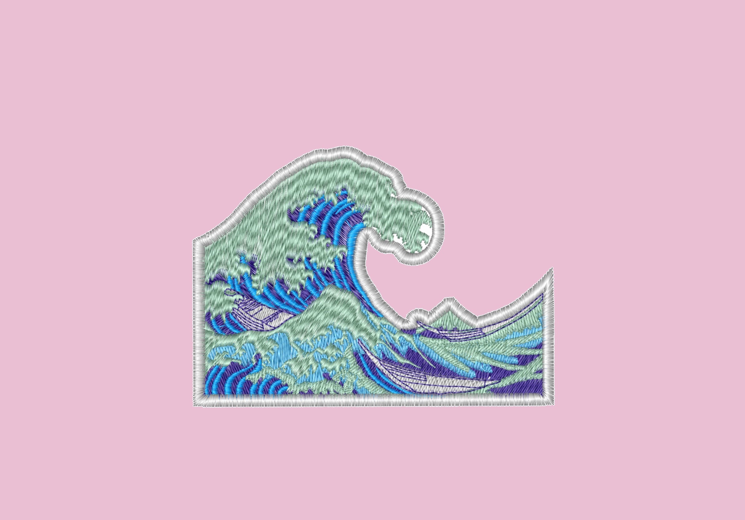 GREAT WAVE Embroidery Design Pattern Design for Embroidery Etsy UK