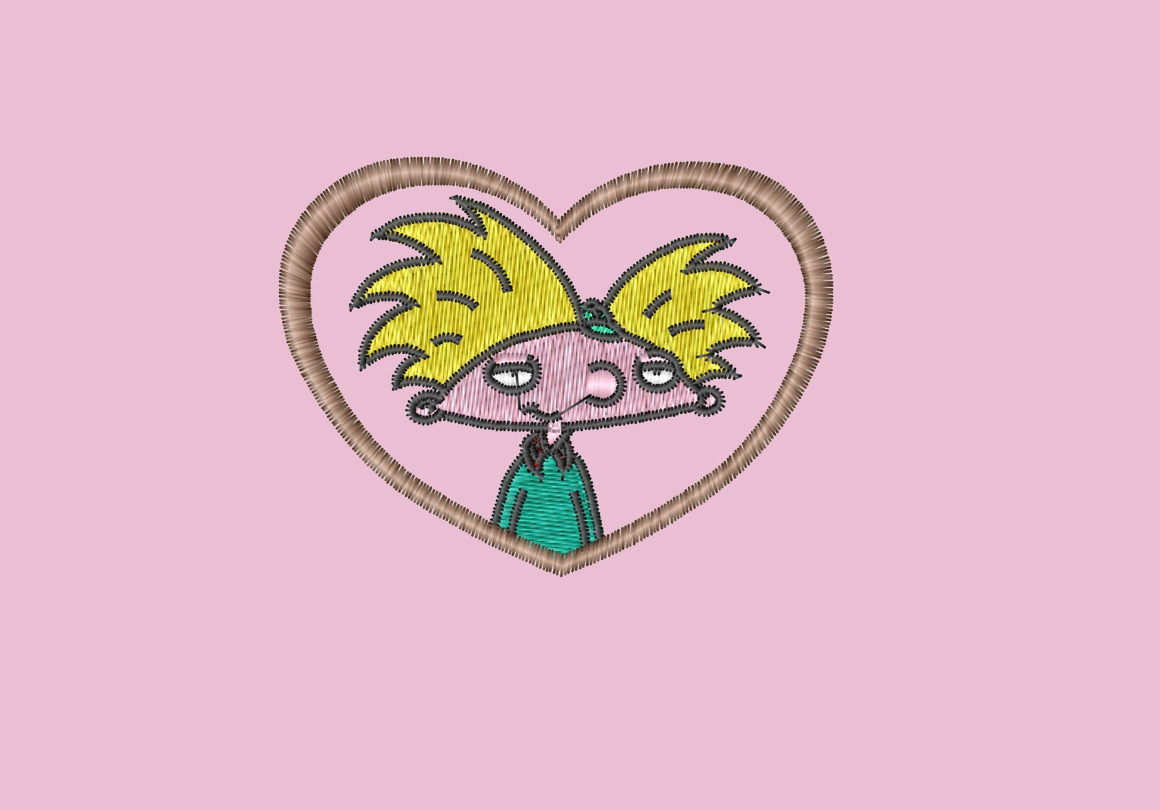 Hey Arnold Inspired Design for Instant Digital Embroidery - Etsy
