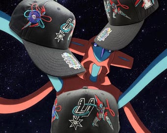 Pkmn Deoxys x SA Spurs Embroidered Snapback Hat