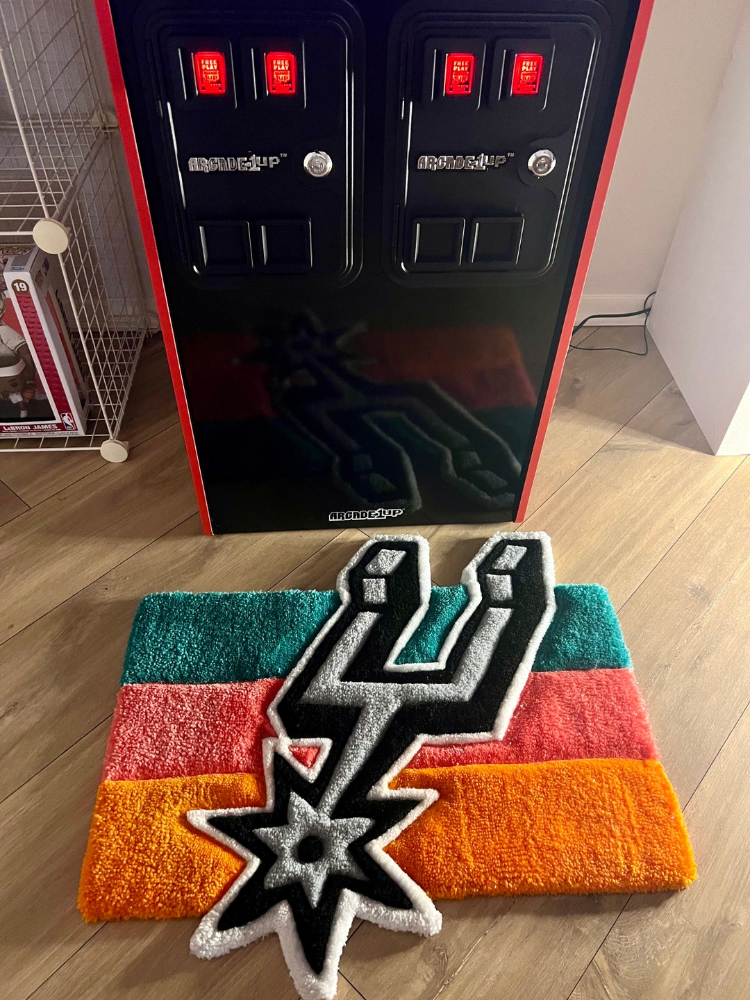 Spurs Handmade Tufted Rug Basketball - Etsy