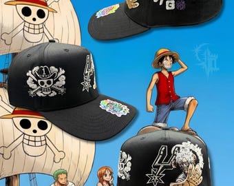 Gorra snapback bordada Anime Pirate x SA Spurs