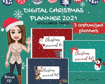 Digital Christmas Planner, Christmas Survival Kit, Digital Holiday Planner, Christmas Organizer, Gift Planner, Xmas Planner, Gift List