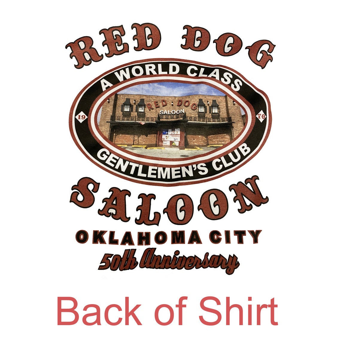 Red Dog Saloon Oklahoma City Tshirt Top OKC Cafe Bar Luke Dick Etsy