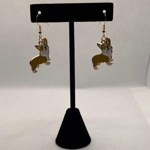 Corgi Earrings, Dog Earrings, Corgi Pendant Earrings, Pet gifts, Corgi Gifts, Pet Jewelry, Animal Jewelry, Cute Earrings